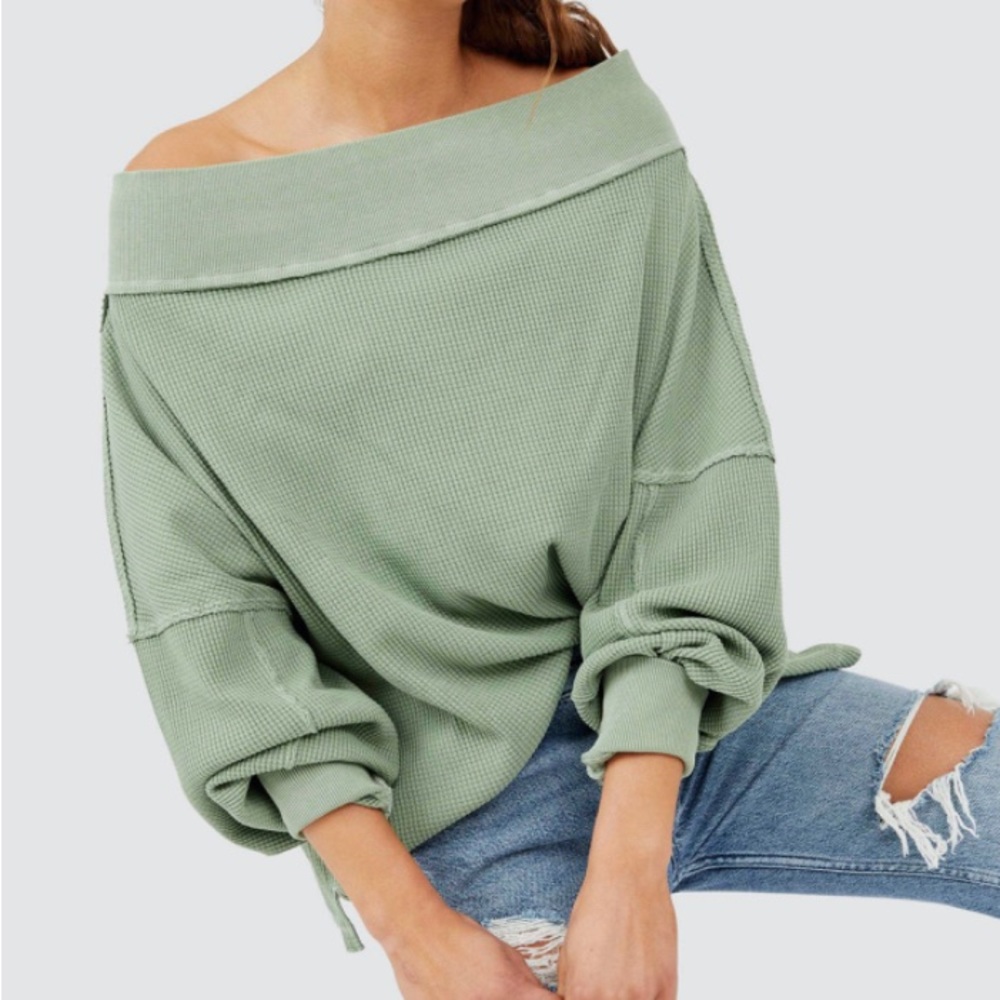 Free People Close to You Top - off shoulder shirt